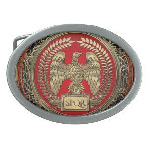 [400] Gold Roman Imperial Eagle Belt Buckle