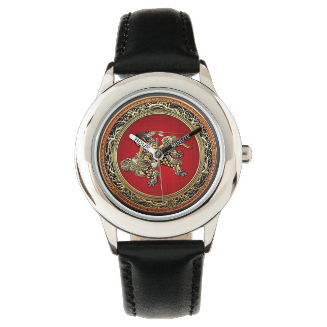 [400] Hokusai - Shoki Riding Shishi Lion Watch (Front)