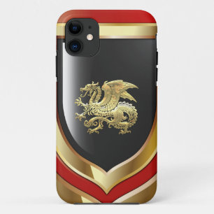 [400] Icelandic Dragon, Landvættir [Gold] iPhone 11 Case