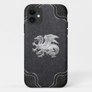 [400] Icelandic Dragon, Landvættir [Silver] iPhone 11 Case