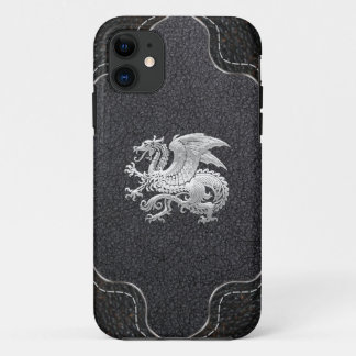 [400] Icelandic Dragon, Landvættir [Silver] iPhone 11 Case