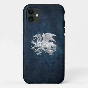 [400] Icelandic Dragon, Landvættir [Silver] iPhone 11 Case