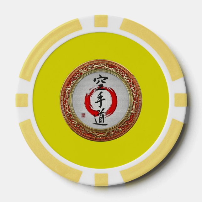 [400] Japanese calligraphy - Karate-do Poker Chips (Front)