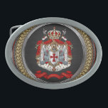[400] Knights Templar Coat of Arms Belt Buckle<br><div class="desc">Introducing 'Ancient Brotherhoods' collection by Serge Averbukh, showcasing new media paintings depicting heraldry and insignia of various historical and modern brotherhoods, societies and orders. Here you will find pieces featuring Knights Templar Coat of Arms. The Poor Fellow-Soldiers of Christ and of the Temple of Solomon (Latin: Pauperes commilitones Christi Templique...</div>