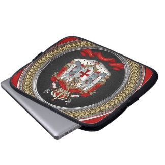 [400] Knights Templar Coat of Arms Laptop Sleeve