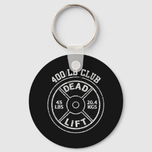 400 Lbs Pound Dead Lift Club Gym Weightlifting Pow Keychain
