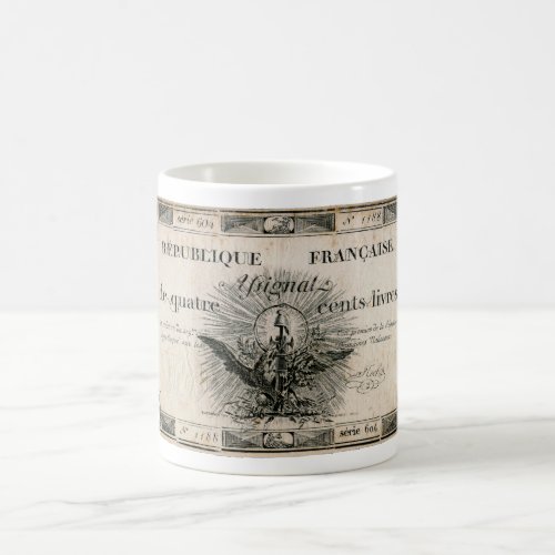 400 Livres French Revolution Assignat Bank Note Coffee Mug