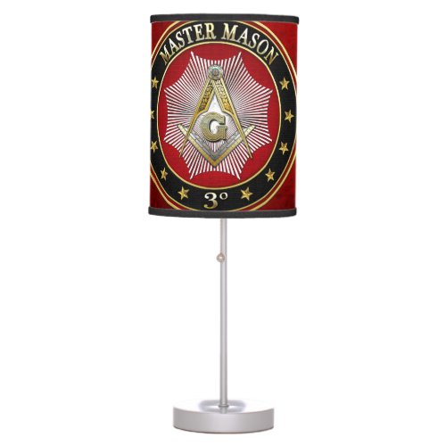 400 Master Mason _ 3rd Degree Square  Compasses Table Lamp