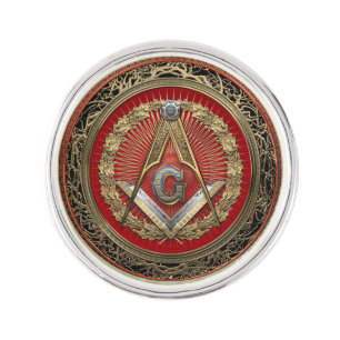 [400] Master Mason - Gold Square & Compasses Lapel Pin