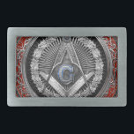 [400] Master Mason - Silver Square & Compasses Belt Buckle<br><div class="desc">Introducing “Ancient Brotherhoods” Collection by Serge Averbukh, showcasing heraldry and insignia of various historical brotherhoods, societies and orders. Here you will find pieces featuring a 3rd Degree Mason Silver Jewel - Master Mason Square and Compasses The Square and Compasses (or, more correctly, a square and a set of compasses joined...</div>