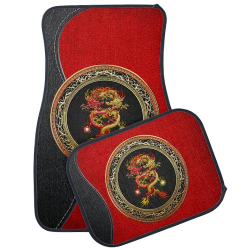 400 Red and Yellow Dragons Car Floor Mat