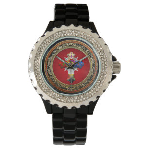 [400] Rosy Cross (Rose Croix) on Red & Gold Watch