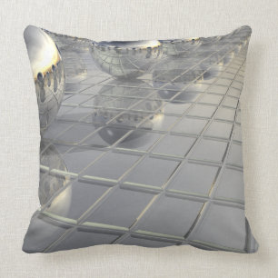 400 Silver Spheres Throw Pillow
