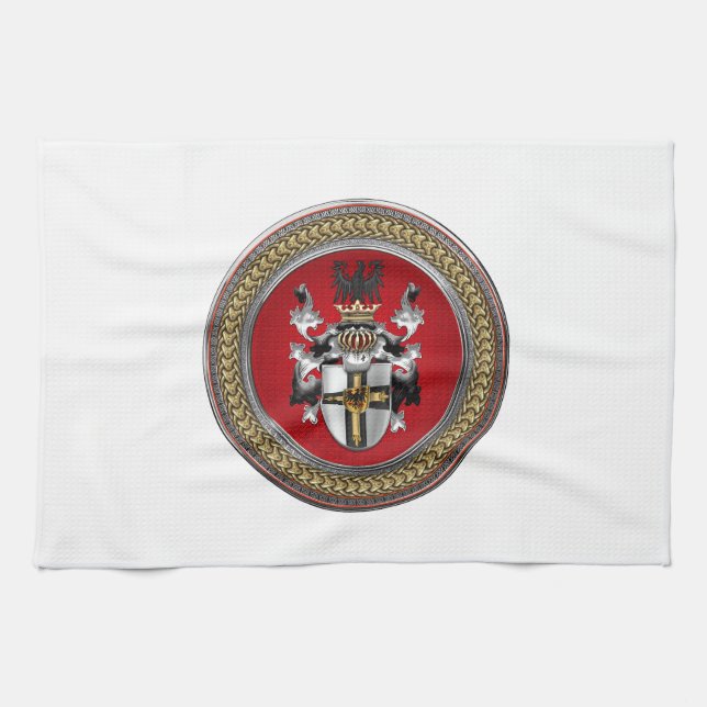 [400] Teutonic Order Coat of Arms Kitchen Towel (Horizontal)