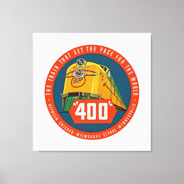 400 ~ "The Train That Sets The Pace" - XL Canvas Print (Front)