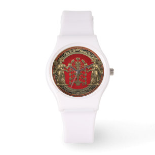[400] Two Gold Ninurtas with Tree of Life Watch