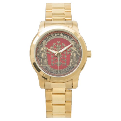 400 Two Gold Ninurtas with Tree of Life Watch