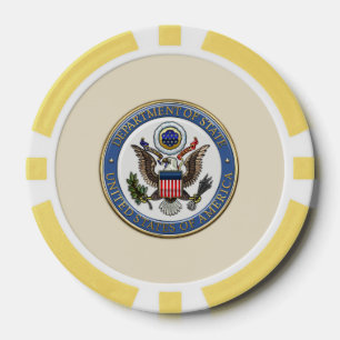 [400] U.S. Department of State (DoS) Emblem [3D] Poker Chips