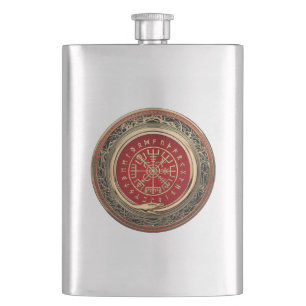 [400] Vegvisir - Viking Gold Magic Runic Compass Flask