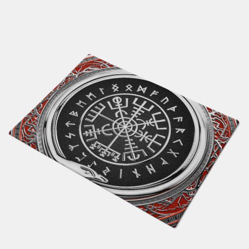 400 Vegvisir _ Viking Silver Magic Runic Compass Doormat