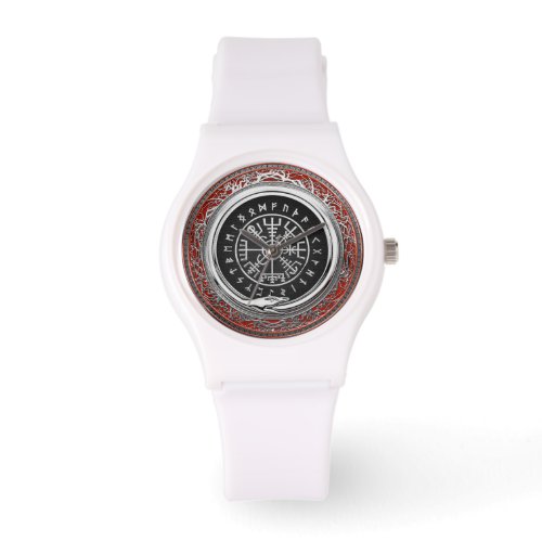 400 Vegvisir _ Viking Silver Magic Runic Compass Watch