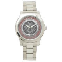 [400] Vegvisir - Viking Silver Magic Runic Compass Watch