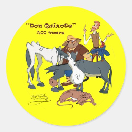 400 Years Don Quixote QUIXOTEdotTV Classic Round Sticker