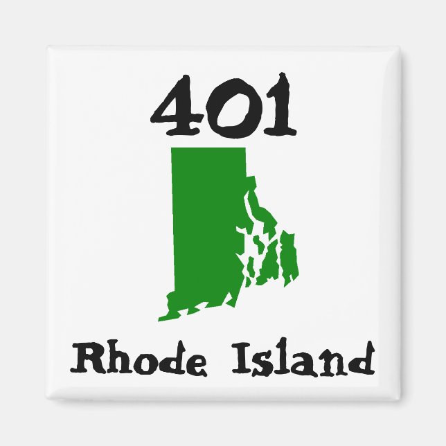 401, Area Code of Rhode Island Magnet (Front)