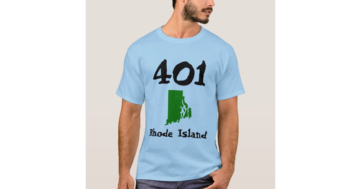 401, Area Code of Rhode Island RI Ocean State T-Shirt | Zazzle