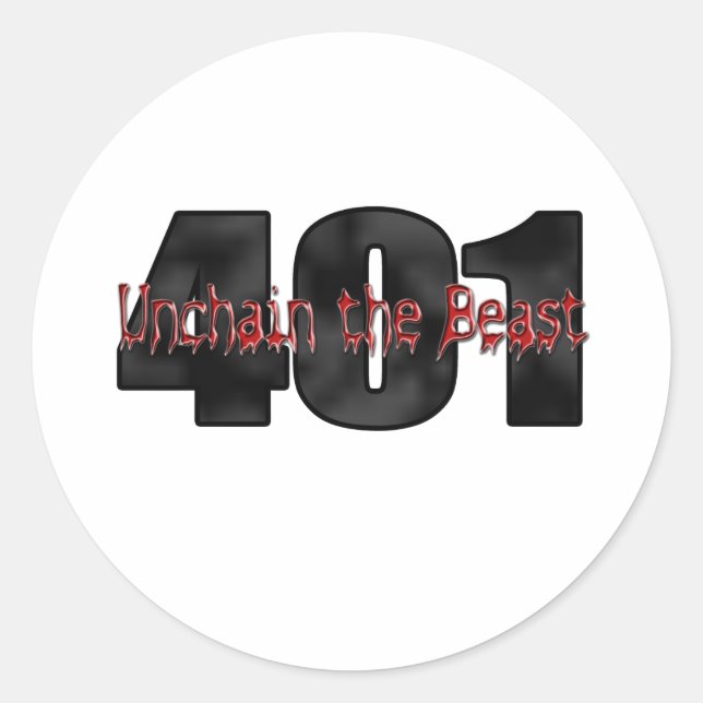 401 Nailhead Wildcat Buick Beast Classic Round Sticker (Front)