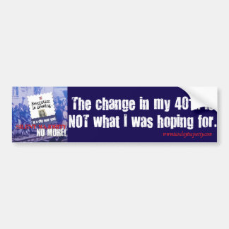 401k Pocket Change Bumper Sticker