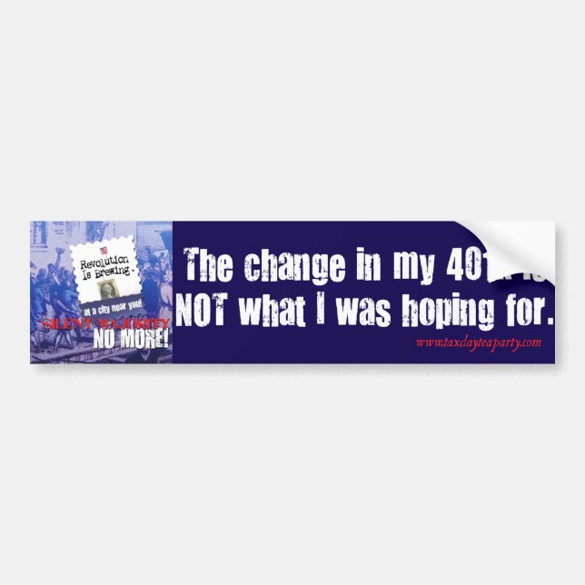 401k Pocket Change Bumper Sticker (Front)