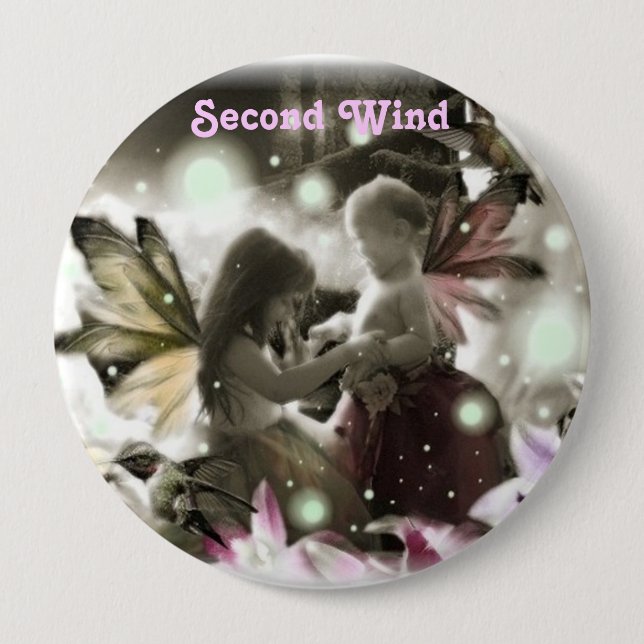 402885183, Second Wind Pinback Button (Front)