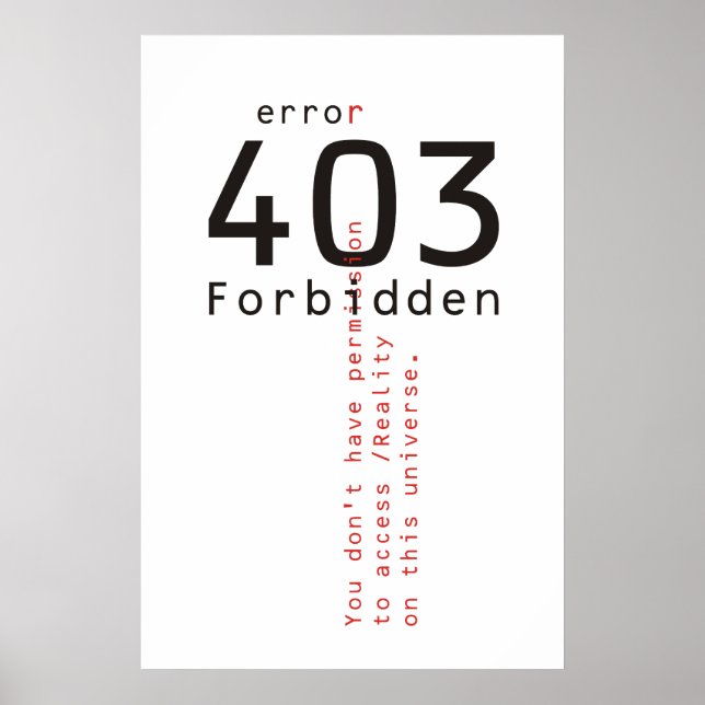 403 Forbidden Reality poster (Front)
