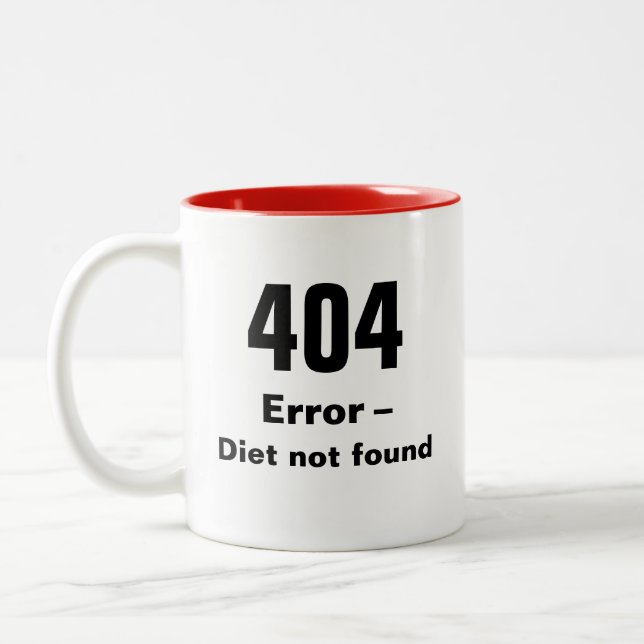 404 Error - Diet Not Found mug (Left)