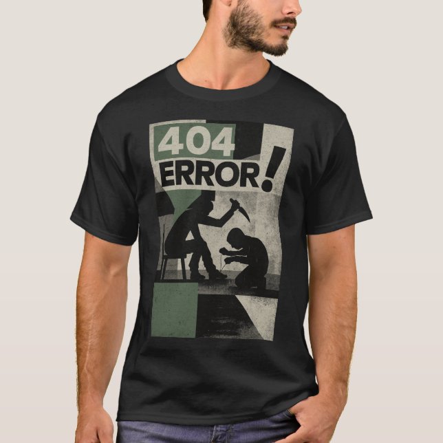 404 Error Psychological Thriller Art T-Shirt (Front)