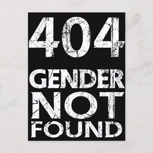 404 Gender not found _ Agender Pride Postcard