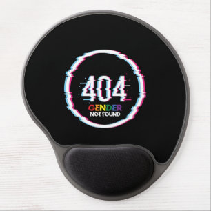 404 Gender Not Found   Funny LGBTQ   Pride Gel Mouse Pad
