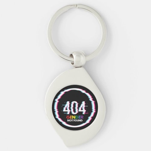 404 Gender Not Found  Funny LGBTQ  Pride Keychain