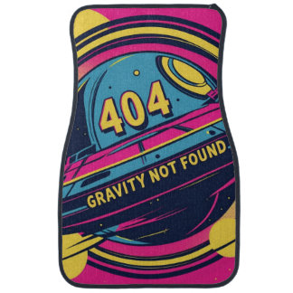 404 Gravity Not Found – Retro Space Pop Art Car Floor Mat
