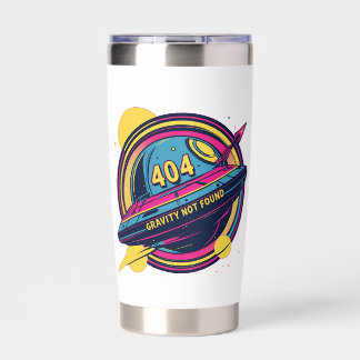 404 Gravity Not Found – Retro Space Pop Art Insulated Tumbler