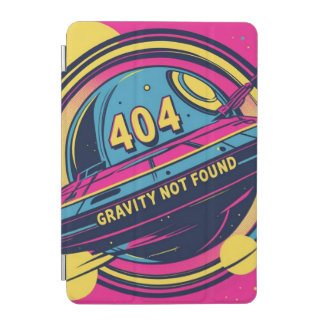 404 Gravity Not Found – Retro Space Pop Art iPad Mini Cover