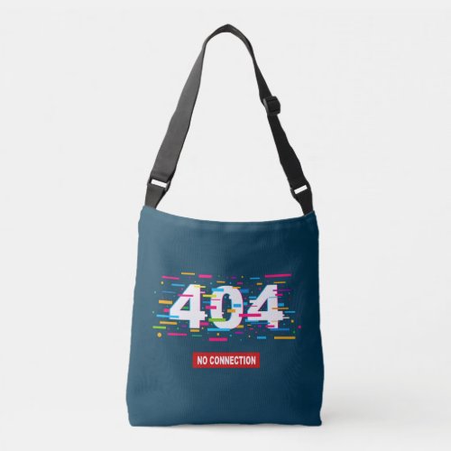 404 No Connection White version in Dark Blue Crossbody Bag