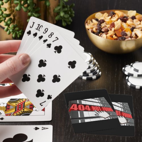 404 Not Found Error Message Playing Cards