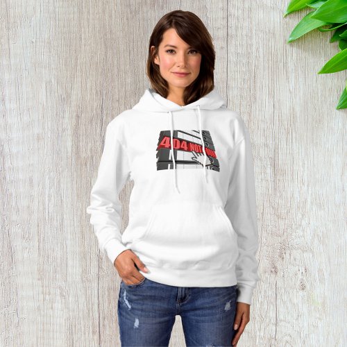 404 Not Found Error Message Womens  Hoodie