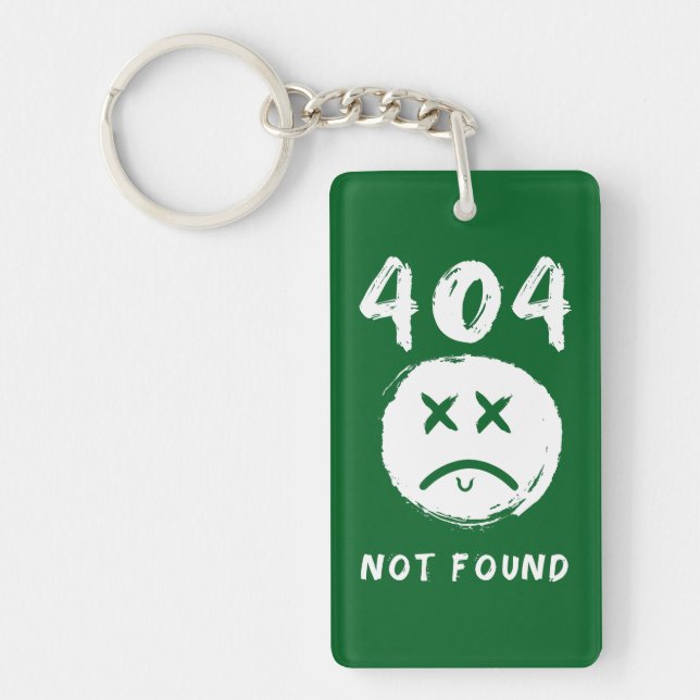 404 Not Found Keychain (Front)