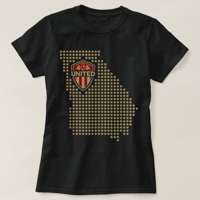 404 United Atlanta Soccer Fan Jersey Georgia Map E T-Shirt (Design Front)