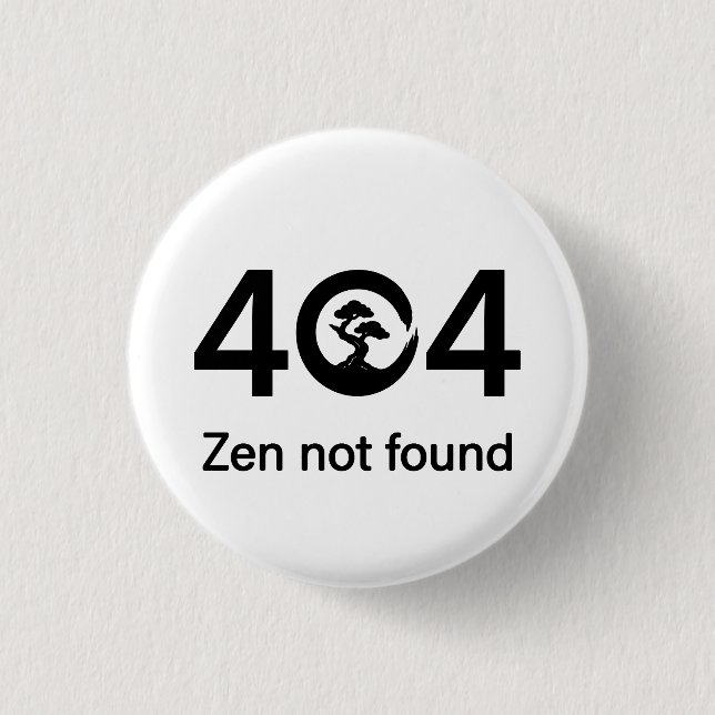 404 - Zen not found Button (Front)