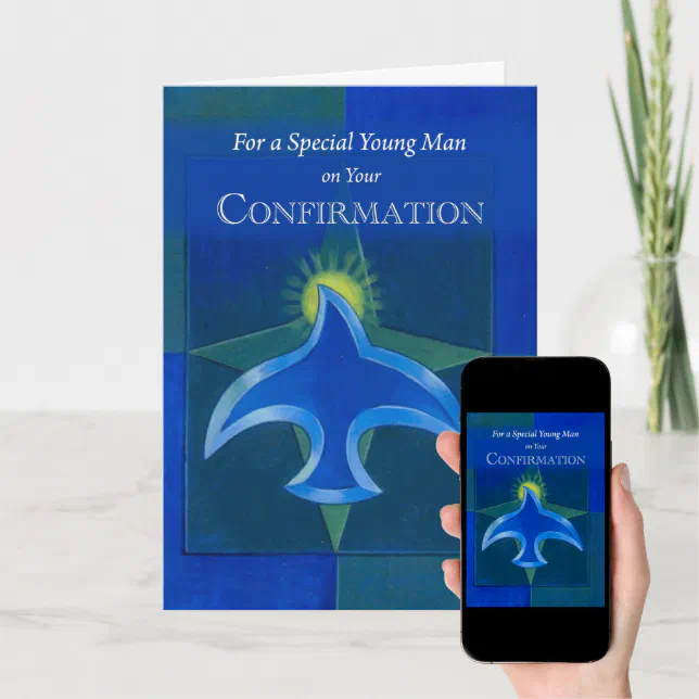4051 Young Man Confirmation Card | Zazzle