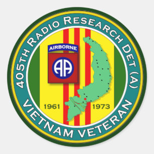 405th RRD-A - ASA Vietnam Classic Round Sticker
